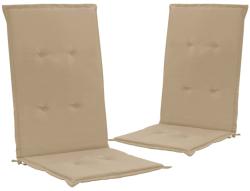 vidaXL Perne scaun de grădină, 2 buc. , bej, 120x50x3 cm (47542)
