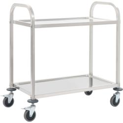 vidaXL Cărucior de bucătărie 2 niveluri 95x45x83, 5 cm oțel inoxidabil (50913)