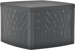 vidaXL Măsuță laterală, antracit, 54 x 54 x 36, 5 cm, plastic (48775)