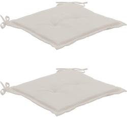 vidaXL Perne pentru scaun de grădină, 2 buc. , crem, 50 x 50 x 3 cm (47599)