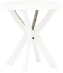 vidaXL Masă de bistro, alb, Ø70 cm, plastic (48796)