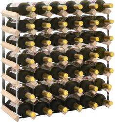 vidaXL Suport sticle de vin pentru 42 sticle, lemn masiv de pin (282470) - vidaxl Suport sticla vin