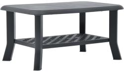 vidaXL Măsuță de cafea, antracit, 90 x 60 x 46 cm, plastic (48795) Masa de cafea