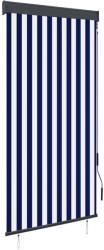 vidaXL Jaluzea tip rulou de exterior, albastru și alb, 100 x 250 cm (145955)