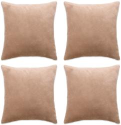 vidaXL Huse de perne decorative, 4 buc. , bej, 80x80 cm, textil (132947)