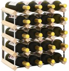 vidaXL Suport sticle de vin pentru 20 sticle, lemn masiv de pin (282469) - vidaxl