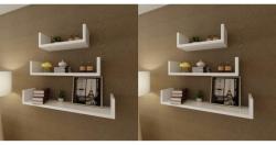 vidaXL Rafturi de perete, 6 buc. , alb (275988) Raft