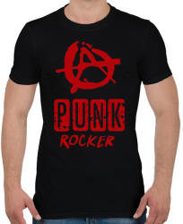 printfashion punk rocker - Férfi póló - Fekete (2560013)