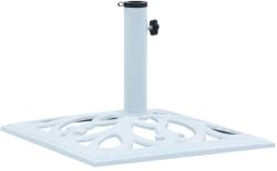 vidaXL Suport de umbrelă, alb, 12 kg, fontă, 49 cm (47867) - vidaxl