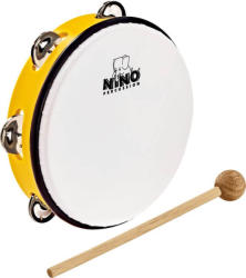 Nino Percussion NINO51Y abs tamburin, egysoros, sárga, nikkel/ezüst csengők