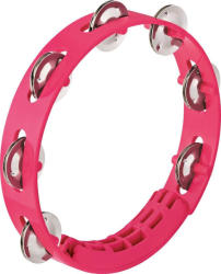 Nino Percussion NINO49SP abs tamburin, egysoros, rózsaszín, rozsdamentes acél csengők