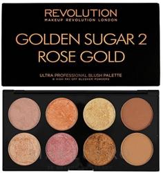 Makeup Revolution Paleta fard de obraz - Makeup Revolution Blush Palette Golden Sugar 2 Rose Gold