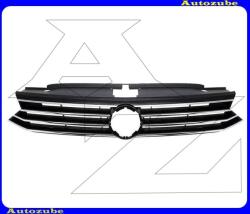 VW PASSAT B8 2014.07-2019.07 /3C/ Hűtődíszrács fényezett fekete "Halogén-fényszóróhoz" króm díszléccel VG0562001
