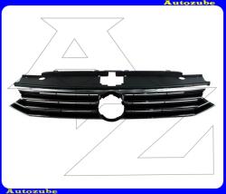 VW PASSAT B8 2014.07-2019.07 /3C/ Hűtődíszrács fényezett fekete "LED-fényszóróhoz" króm díszléccel P95D305-1