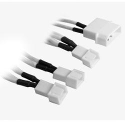 BitFenix Cablu adaptor BitFenix Alchemy 4-pini Molex la 3x 3-pini 5V, 20cm, white/white, BFA-MSC-M33F5VWW-RP