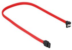 Sharkoon Cablu Sharkoon SATA3, conector in unghi drept, 60cm, Red, 4044951016556