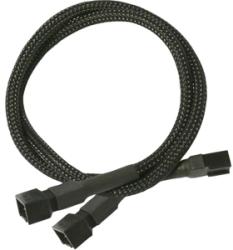 Nanoxia Cablu adaptor Y Nanoxia 3-pini Molex, 60cm, black/black, 900100003