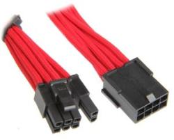 BitFenix Cablu prelungitor BitFenix Alchemy 6+2-pini PCIe, 45cm, red/black, BFA-MSC-62PEG45RK-RP