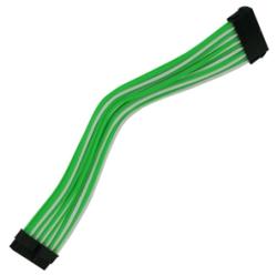 Nanoxia Cablu prelungitor Nanoxia 24 pini ATX, 30cm, Green/White, 900900324