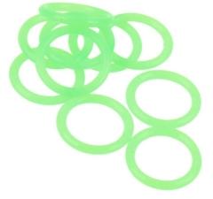 BitsPower Set 10 inele Bitspower UV Green din silicon pentru fitinguri G1/4, BP-WTP-O10-UVGN