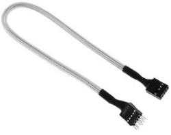 BitFenix Cablu prelungitor intern audio BitFenix Alchemy, 30cm, white/black, BFA-MSC-AUD30WK-RP