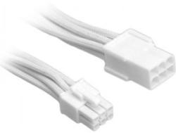 BitFenix Cablu prelungitor BitFenix Alchemy 6-pini PCIe, 45cm, white/white, BFA-MSC-6PEG45WW-RP