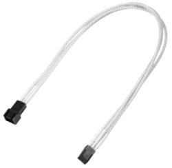 Nanoxia Cablu prelungitor Nanoxia 3-pini Molex, Single Sleeve, 30cm, white/black, 900400017