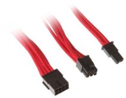 SilverStone Cablu prelungitor Silverstone 8-pini (6+2-pini) PCIe, 25cm, Red, PP07-PCIR