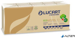 Lucart Papír zsebkendő, 4 rétegű, 10x9 db, LUCART "EcoNatural", barna (843166J)