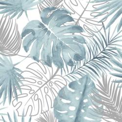 Dutch Wallcoverings Tapet model frunze Monstera, albastru L604-01 (426234)