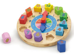 New Classic Toys Puzzle din lemn Ceas (NC59235) - roua