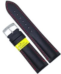 Morellato Curea de ceas Morellato Race Microfori - Neagra cu cusatura rosie - 18mm 20mm 22mm 24mm - A01X4909C18883CR (A01X4909C18883CR)