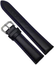  Curea de ceas - Piele Naturala Neagra - Cusatura Albastra - 16mm, 18mm, 20mm, 22mm, 24mm - WZ3881 (WZ3881)