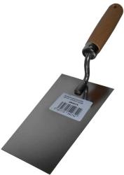 Kőmüves kanál rozsdamentes acélból 140mm - fa nyél 080074 (080074)