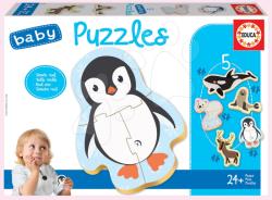 Educa Puzzle pentru cei mici Baby 5 Educa - Animăluțele de la Polul Nord de la 24 de luni (EDU18588)