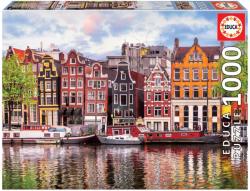 Educa Puzzle Dancing Houses Amsterdam Educa cu 1000 piese şi lipici Fix de la 11 ani (EDU18458)