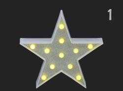  11 LEDes fali világító csillag 26cm 3féle színben 00514