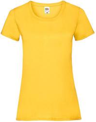 Fruit of the Loom Női póló Csapott ujjú Fruit of the Loom Valueweight T Lady-Fit - XS (8), Napraforgó sárga