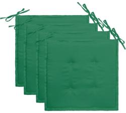 vidaXL Perne scaun de grădină, 4 buc. , verde, 40x40x3 cm (47592)
