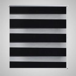 vidaXL Jaluzea tip zebră, 60 x 120 cm, negru (240192)