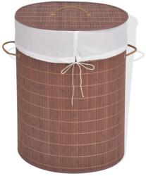 vidaXL Coș de rufe din bambus, oval, maro (245580)