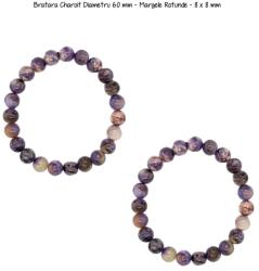  Bratara Charoit Diametru 60 mm - Margele Rotunde - 8 x 8 mm
