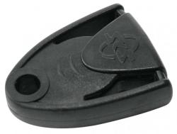 SKS Bluemels sárvédő kiegészítő, Secu Clip rögzítőelem, 3, 0 mm-es pálcához, műanyag, fekete