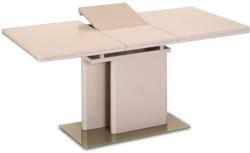 TEMPO KONDELA nyitható étkezőasztal, capuccino extra magasfényű, 120-160x80 cm, VIRAT - sprintbutor