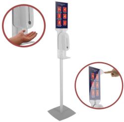  Dozator automat gel dezinfectant cu stativ si afisaj A4 (IB281000)