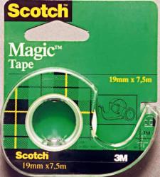 SCOTCH Banda adeziva Scotch Magic, 19 mm x 7.5 m, rola + dispenser - Pret/buc (3M2001)