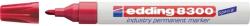 edding Marker permanent Edding 8300 Industrial, corp metalic, varf rotund, 1.5-3 mm, rosu (ED083002) - forit