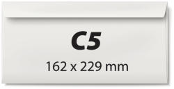  Generic Plic C5, 162 x 229 mm, alb, banda silicon, 80 g/mp, 25 bucati/set (KF30300)