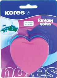 Kores Notite autoadezive Kores cu forme pretaiate: inima, 250 file/bucata, diverse culori - Pret/buc (KS879033)