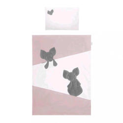 Belisima 5-részes ágyneműhuzat Belisima Mouse 100/135 rózsaszín